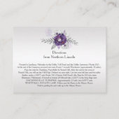 Paarse zilvergrijs bloemdetail behuizing Kaarten (Achterkant)