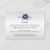 Paarse zilvergrijs bloemdetail behuizing Kaarten (Voorkant)