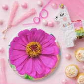 Paarse Zinnia-bloem Papieren Bordje (Feest)