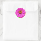 Paarse Zinnia-bloem Ronde Sticker (Tas)