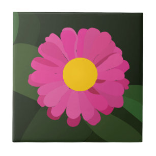 Paarse Zinnia Bloemen Bloemen Tegeltje