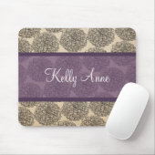 Paarse  Zinnia Mousepad Muismat (Met muis)