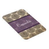 Paarse  Zinnia Premium Magnet Magneet (Rechterzijde)