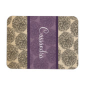 Paarse  Zinnia Premium Magnet Magneet (Horizontaal)