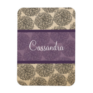 Paarse  Zinnia Premium Magnet Magneet