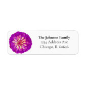 Paarse Zinnia Return Address Labels (Voorkant)