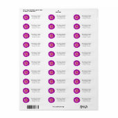 Paarse Zinnia Return Address Labels (Full Sheet)