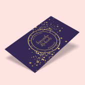 Paarse Zodiac Astrologie Gouden Sterren Visitekaartje