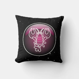 Paarse zodiac-kanker kussen