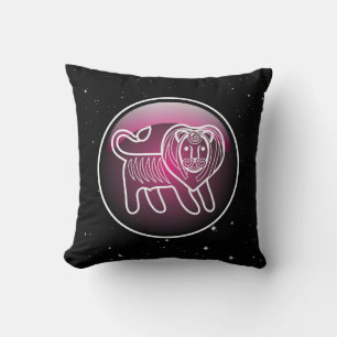 Paarse Zodiac Leeuw Kussen