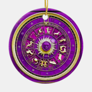 PAARSE ZODIAC SIGN KERAMISCH ORNAMENT