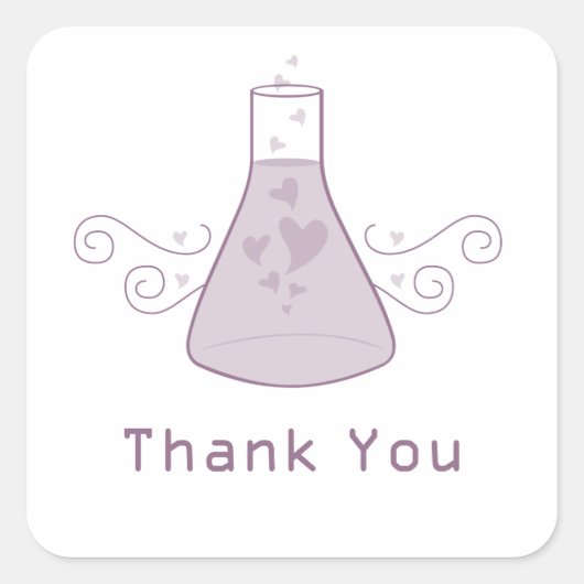 Paarse zoete chemie Dank jullie Stickers (Voorkant)