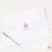 Paarse zoete chemie Dank jullie Stickers (Envelop)