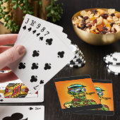 Paarse Zombie-spelkaarten Pokerkaarten (Insitu)