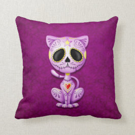 Paarse Zombie Sugar Kitten Kussen