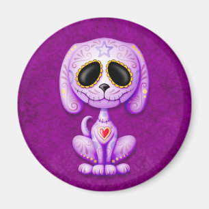Paarse zombie suiker puppy magneet