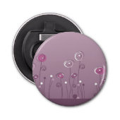 Paarse zomer button flesopener (Voorkant)
