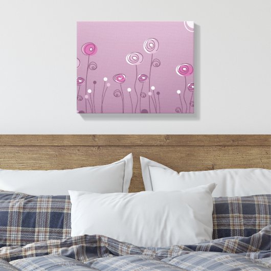 Paarse zomer canvas afdruk (Insitu (Slaapkamer))