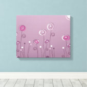 Paarse zomer canvas afdruk (Insitu (Houten vloer))