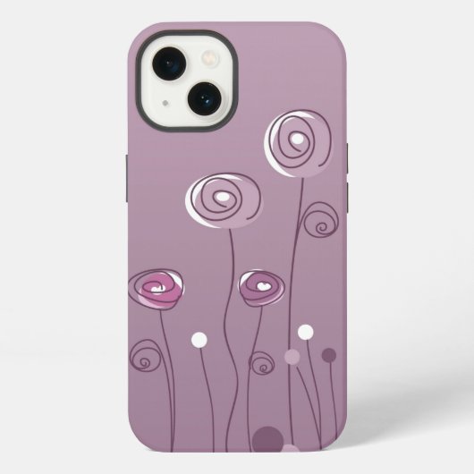 Paarse zomer iPhone hoesje (Achterkant)
