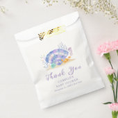 Paarse zomer Zee Pearl Girl Baby shower Dank u Bedankzakje (Gezegeld)