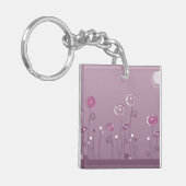 Paarse zomeracrylSleutelhanger Sleutelhanger (Voorkant Links)