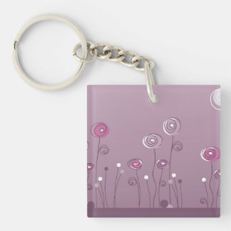 Paarse zomeracrylSleutelhanger Sleutelhanger