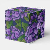 Paarse zomerFloral Kunst Lila Gardening Patroon Bedankdoosjes (Achterkant)