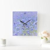 Paarse zomertuin vierkante klok (Huis)