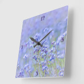 Paarse zomertuin vierkante klok (Hoek)