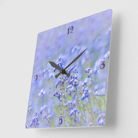 Paarse zomertuin vierkante klok (Hoek)