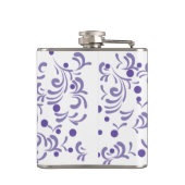 paarse zomerweidebloemen heupfles (Achterkant)