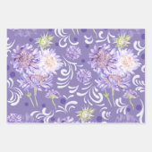 paarse zomerweidebloemen inpakpapier vel (Voorkant 2)