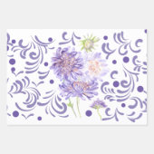 paarse zomerweidebloemen inpakpapier vel (Voorkant)