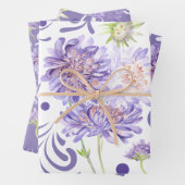 paarse zomerweidebloemen inpakpapier vel (In situ)