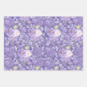 paarse zomerweidebloemen inpakpapier vel (Voorkant 3)