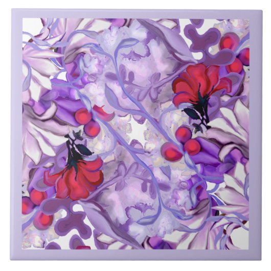 Paarse zon Fairy Keramische Tegel Tegeltje (Voorkant)