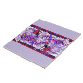 Paarse zon Fairy Keramische Tegel Tegeltje (Zijkant)