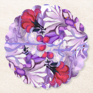 Paarse zon kartonnen onderzetters