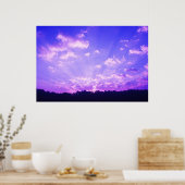 Paarse zon poster (Keuken)