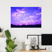 Paarse zon poster (Thuiskantoor)