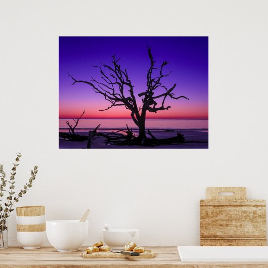 Paarse zon poster (Keuken)