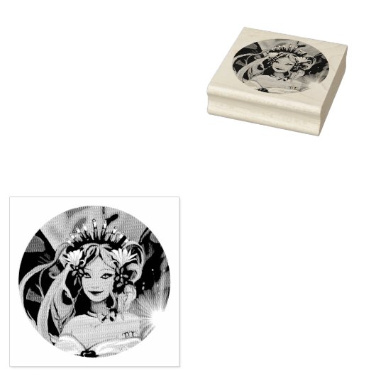 Paarse zon rubberstempel (Gestempeld)