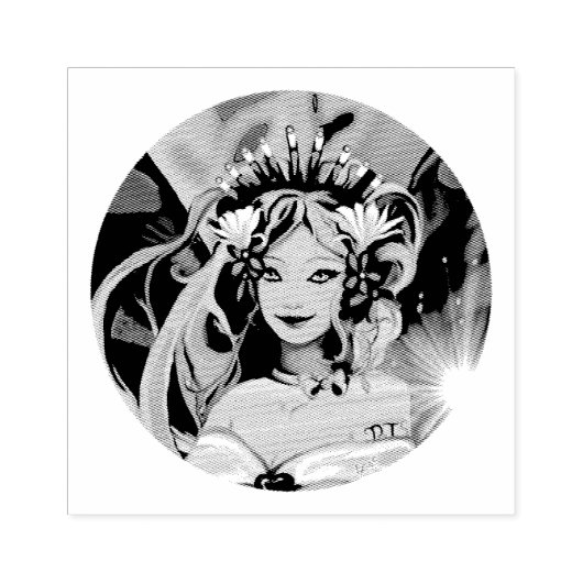 Paarse zon rubberstempel (Afrduk)