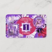 Paarse zon visitekaartje (Voorkant)