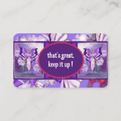 Paarse zon visitekaartje (Achterkant)