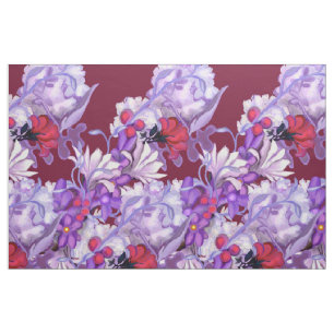 Paarse zon Zuiveldetails: bloemen Stof