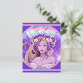 Paarse Zonfee-ansichtkaart Briefkaart (Staand voorkant)