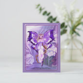 Paarse Zonfee Briefkaart (Staand voorkant)