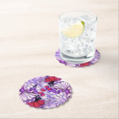 Paarse zonfee kartonnen onderzetters (Insitu)